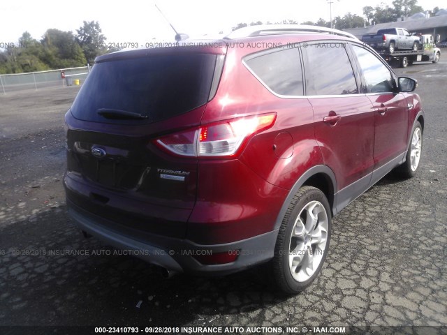 1FMCU0J92DUC76494 - 2013 FORD ESCAPE TITANIUM RED photo 4