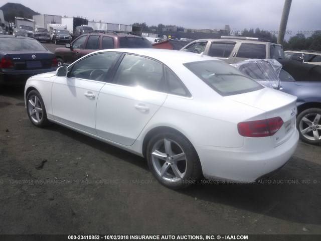 WAULK78K79N028736 - 2009 AUDI A4 3.2 QUATTRO WHITE photo 3