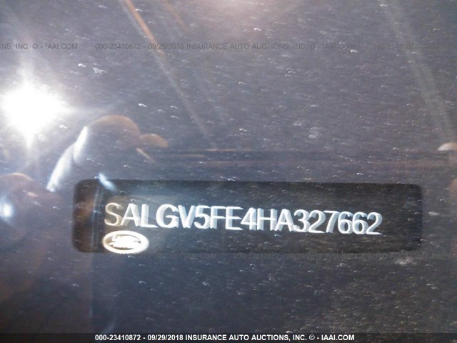 SALGV5FE4HA327662 - 2017 LAND ROVER RANGE ROVER AUTOBIOGRAPHY WHITE photo 9