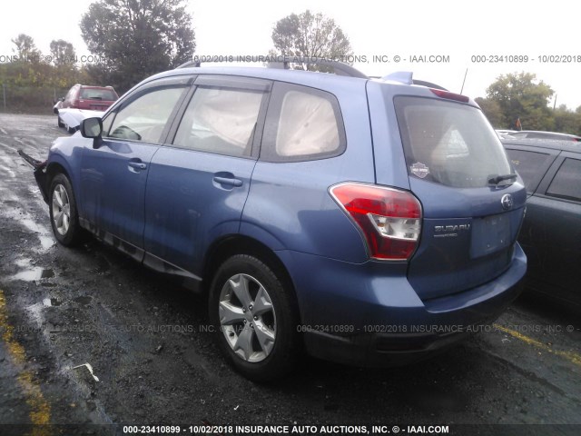 JF2SJABC2GH423002 - 2016 SUBARU FORESTER 2.5I BLUE photo 3