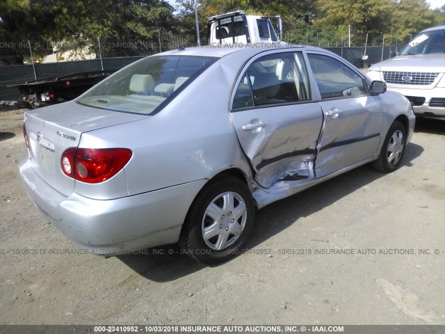 JTDBR32E052056959 - 2005 TOYOTA COROLLA CE/LE SILVER photo 4