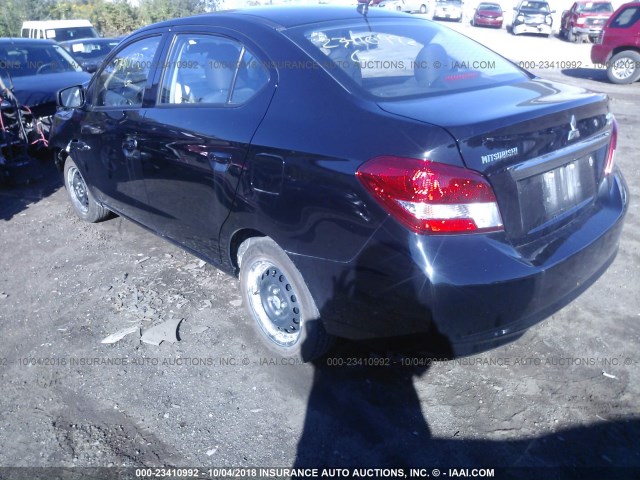 ML32F3FJ0JHF12116 - 2018 MITSUBISHI MIRAGE G4 ES შავი ფოტო 3