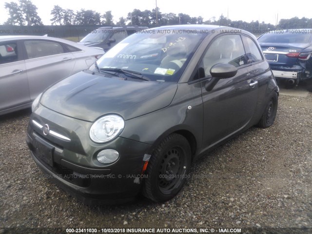 3C3CFFAR3DT742501 - 2013 FIAT 500 POP GREEN photo 2