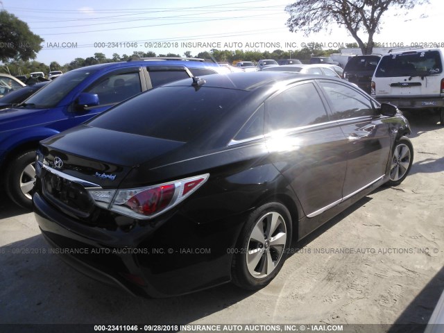 KMHEC4A44CA027704 - 2012 HYUNDAI SONATA HYBRID BLACK photo 4