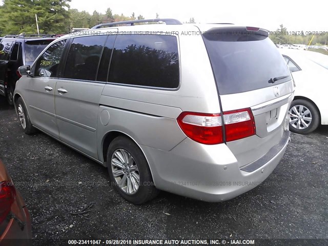 5FNRL38855B044353 - 2005 HONDA ODYSSEY TOURING SILVER photo 3