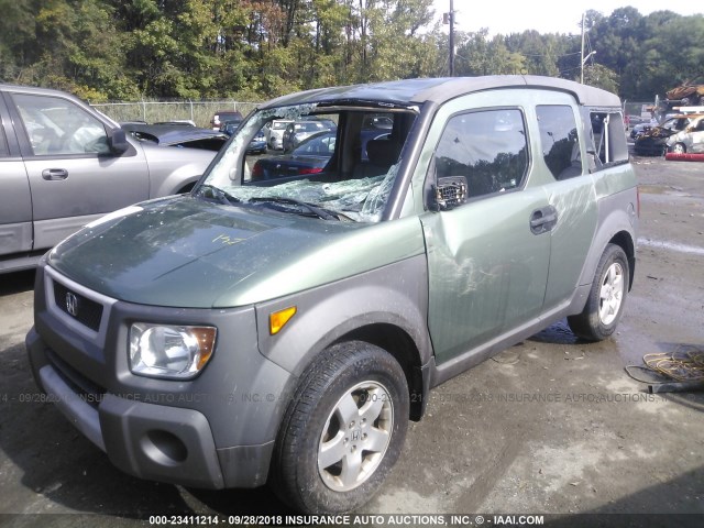 5J6YH28513L022433 - 2003 HONDA ELEMENT EX GREEN photo 2