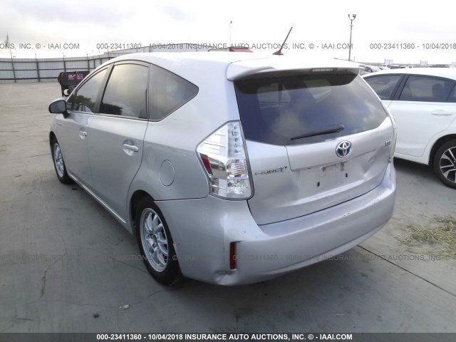 JTDZN3EU4C3112258 - 2012 TOYOTA PRIUS V SILVER photo 3