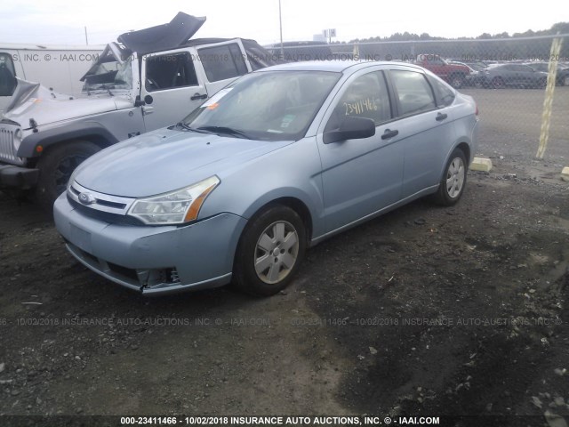 1FAHP34N38W215831 - 2008 FORD FOCUS S/SE BLUE photo 2