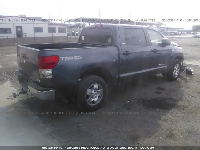 5TBDV54197S481496 - 2007 TOYOTA TUNDRA CREWMAX SR5 Navy photo 4