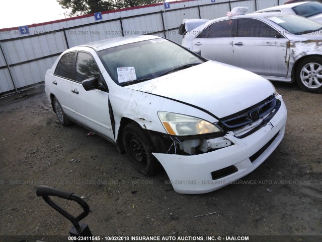 1HGCM56197A023197 - 2007 HONDA ACCORD VALUE WHITE photo 1