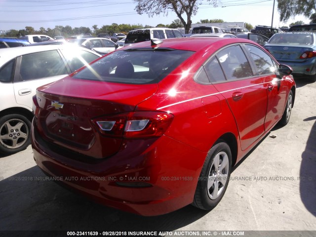 1G1BC5SM2H7212715 - 2017 CHEVROLET CRUZE LS RED photo 4