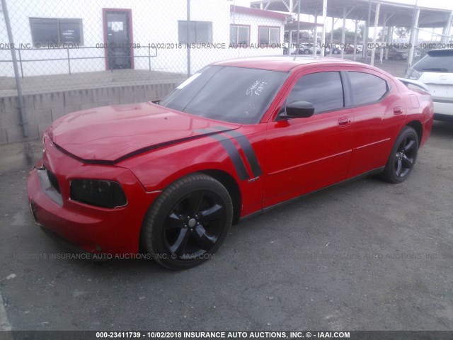 2B3KA53H97H782245 - 2007 DODGE CHARGER R/T RED photo 2
