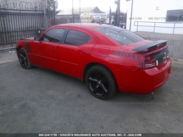 2B3KA53H97H782245 - 2007 DODGE CHARGER R/T RED photo 3