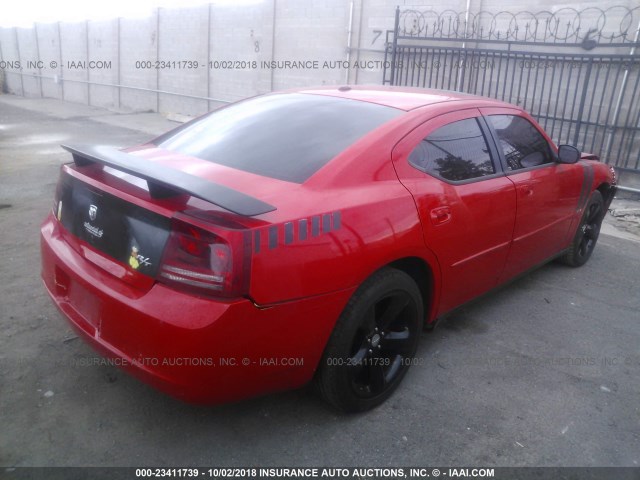 2B3KA53H97H782245 - 2007 DODGE CHARGER R/T RED photo 4
