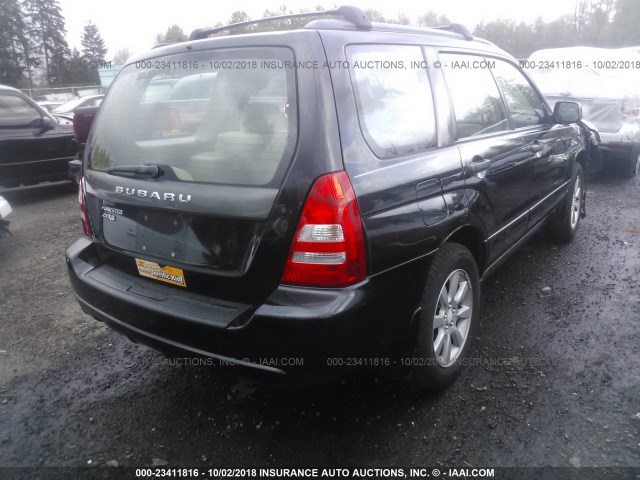 JF1SG65615H706350 - 2005 SUBARU FORESTER 2.5XS BLACK photo 4