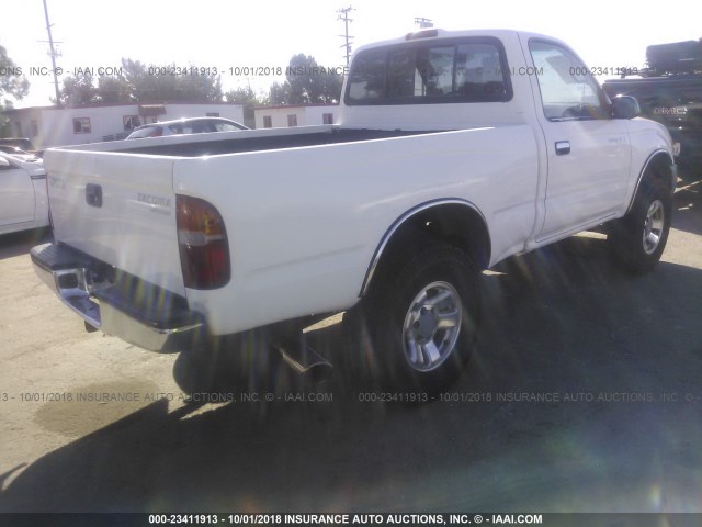 4TANM92NXYZ672559 - 2000 TOYOTA TACOMA PRERUNNER WHITE photo 4