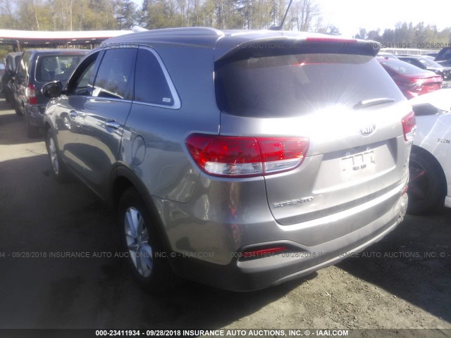 5XYPGDA51JG419319 - 2018 KIA SORENTO LX/L BEIGE photo 3