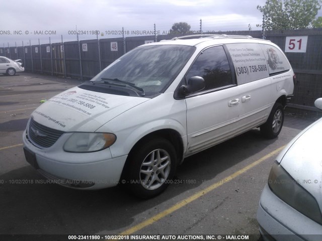 2C8GP64L12R506946 - 2002 CHRYSLER TOWN & COUNTRY LIMITED WHITE photo 2