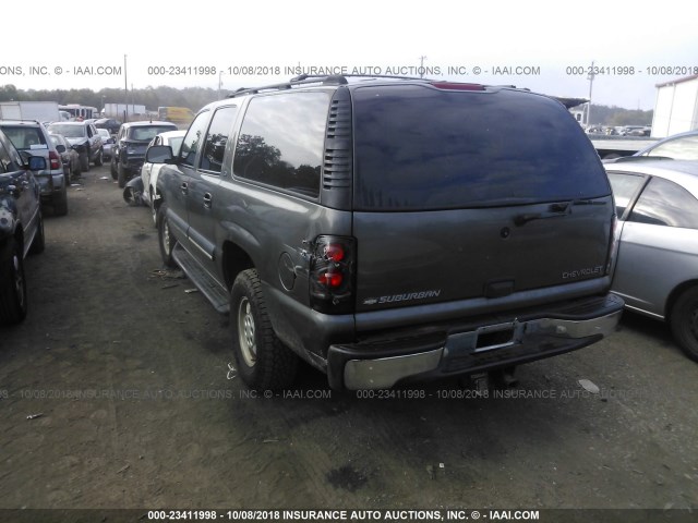 1GNEC16T02J107266 - 2002 CHEVROLET SUBURBAN C1500 GRAY photo 3