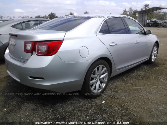 1G11H5SA9DF309476 - 2013 CHEVROLET MALIBU LTZ 银色 照片 4