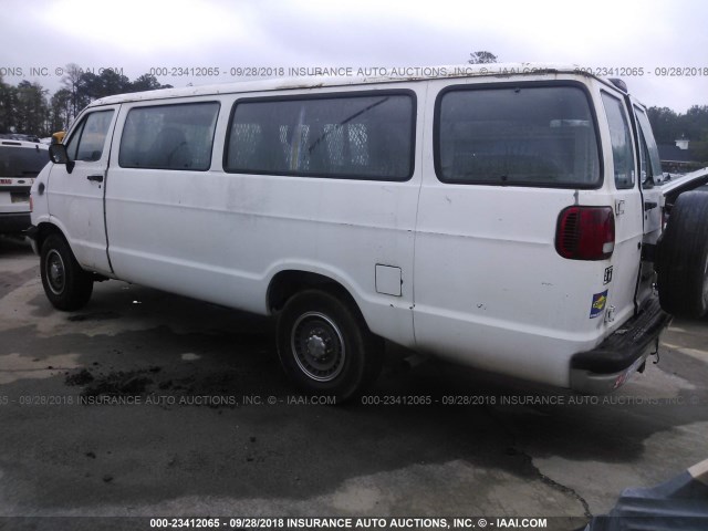 2B5WB35Y6VK537541 - 1997 DODGE RAM WAGON B3500 WHITE photo 3