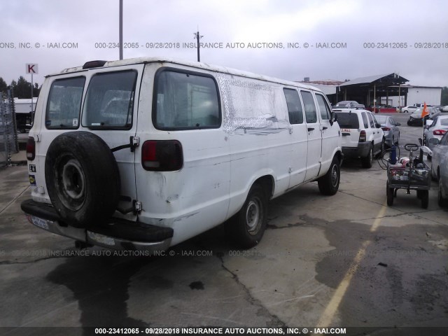 2B5WB35Y6VK537541 - 1997 DODGE RAM WAGON B3500 WHITE photo 4