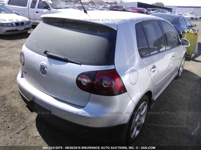 WVWHV91K97W261689 - 2007 VOLKSWAGEN NEW GTI SILVER photo 4