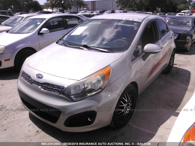 KNADN5A38D6101957 - 2013 KIA RIO EX/SX TAN photo 2