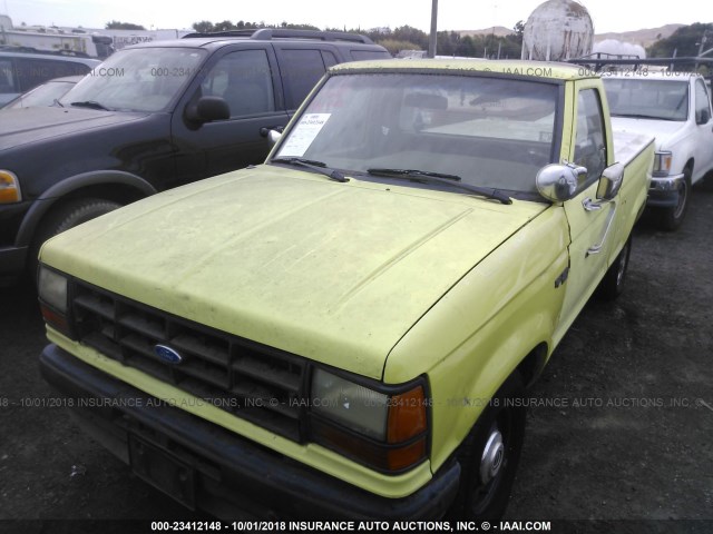 1FTCR10TXLUC09715 - 1990 FORD RANGER YELLOW photo 2