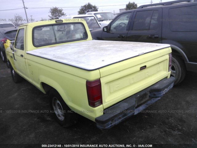 1FTCR10TXLUC09715 - 1990 FORD RANGER YELLOW photo 3