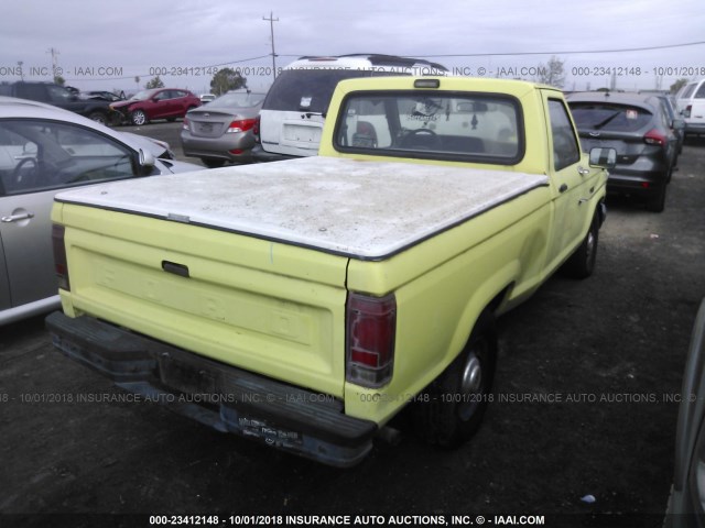 1FTCR10TXLUC09715 - 1990 FORD RANGER YELLOW photo 4