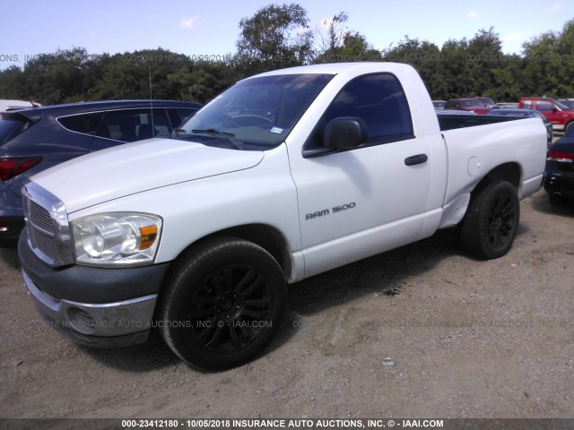 1D7HA16K57J556958 - 2007 DODGE RAM 1500 ST WHITE photo 2