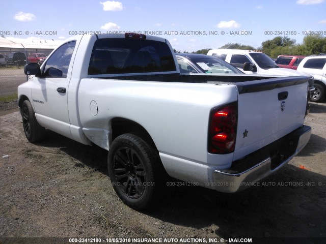 1D7HA16K57J556958 - 2007 DODGE RAM 1500 ST WHITE photo 3