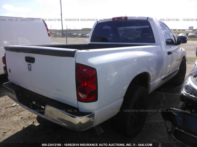 1D7HA16K57J556958 - 2007 DODGE RAM 1500 ST WHITE photo 4