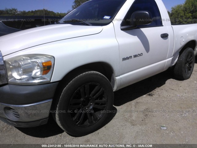 1D7HA16K57J556958 - 2007 DODGE RAM 1500 ST WHITE photo 6