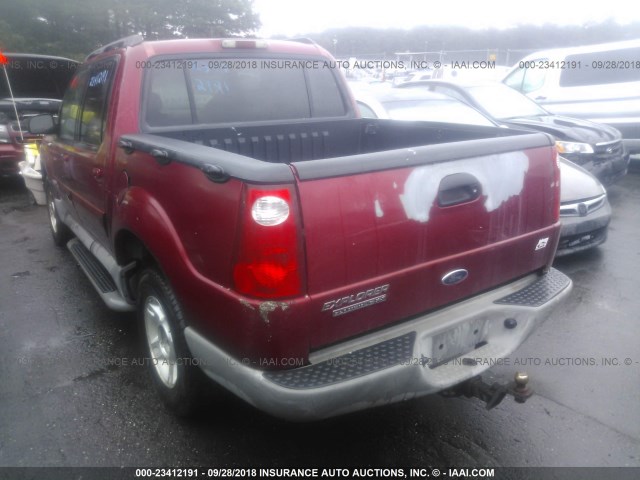 1FMZU77E03UA65350 - 2003 FORD EXPLORER SPORT TR  MAROON photo 3