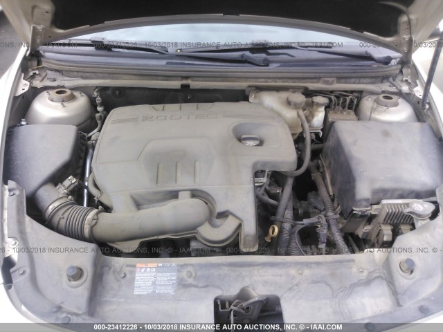 1G1ZC5EU9BF376812 - 2011 CHEVROLET MALIBU 1LT SILVER photo 10