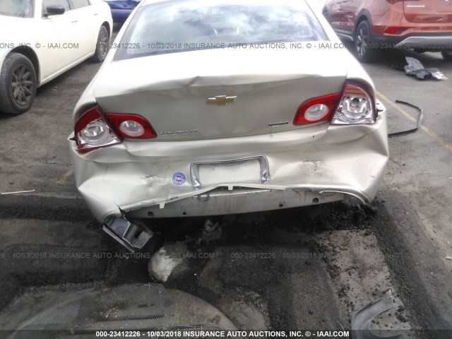 1G1ZC5EU9BF376812 - 2011 CHEVROLET MALIBU 1LT SILVER photo 6