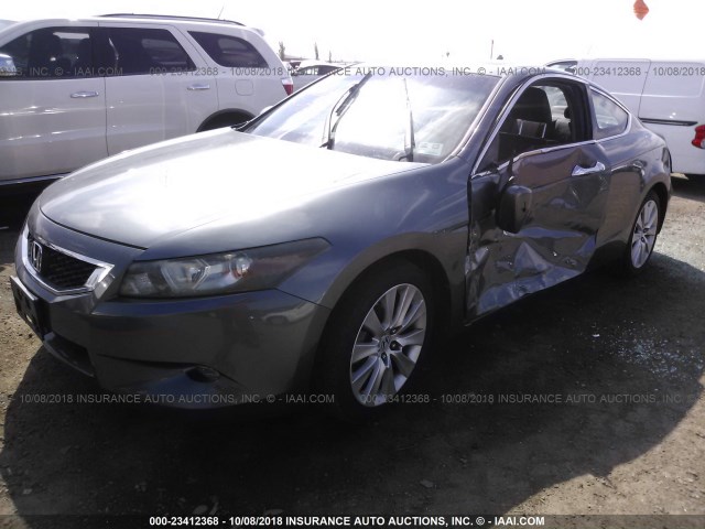 1HGCS228X8A006482 - 2008 HONDA ACCORD EXL GRAY photo 2