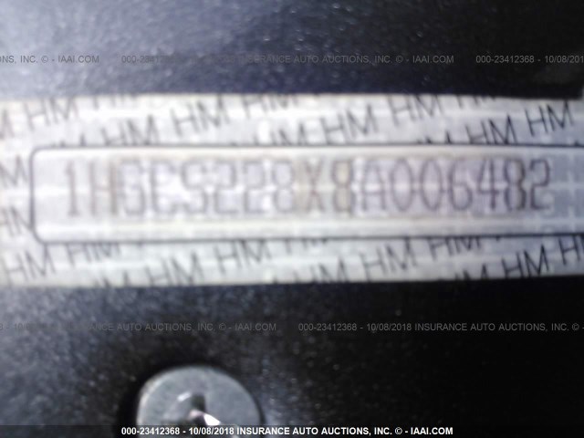 1HGCS228X8A006482 - 2008 HONDA ACCORD EXL GRAY photo 9