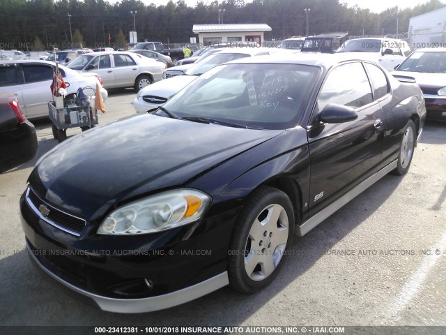 2G1WL15C679415407 - 2007 CHEVROLET MONTE CARLO SS BLACK photo 2