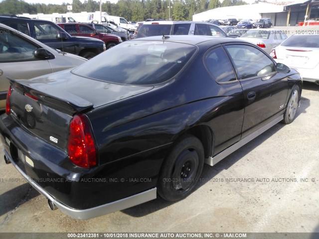 2G1WL15C679415407 - 2007 CHEVROLET MONTE CARLO SS შავი ფოტო 4