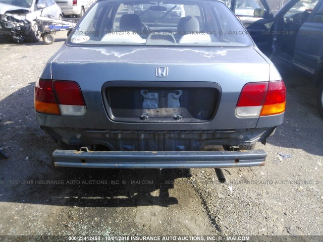 2HGEJ652XVH515219 - 1997 HONDA CIVIC DX BLUE photo 6