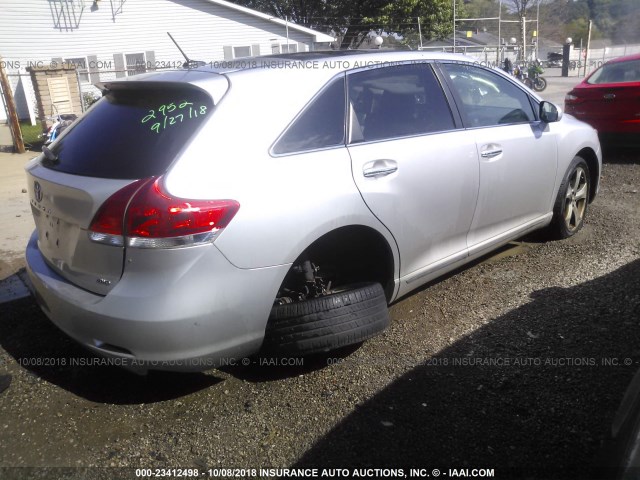 4T3BK3BB8BU055099 - 2011 TOYOTA VENZA SILVER photo 4