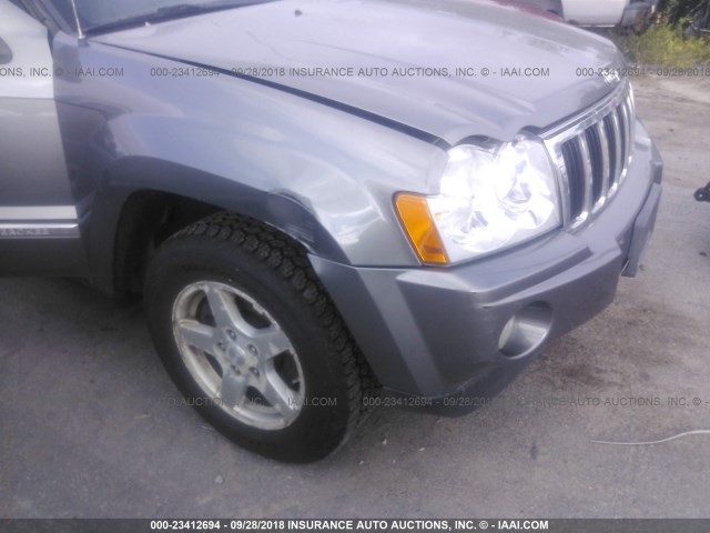 1J8HR58P27C660176 - 2007 JEEP GRAND CHEROKEE LIMITED GRAY photo 6