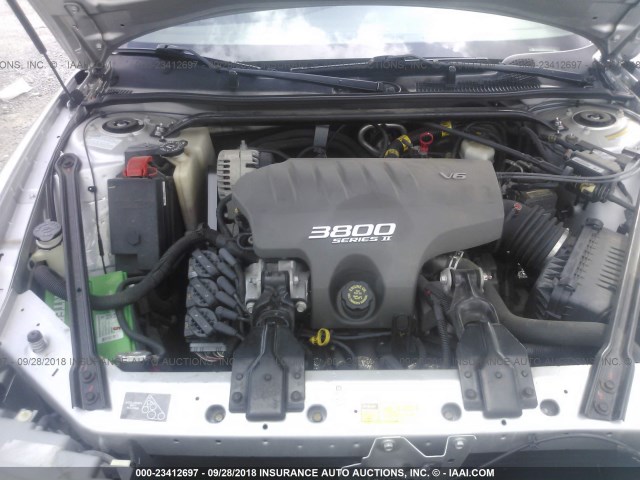 2G4WB55K211140998 - 2001 BUICK REGAL LS SILVER photo 10