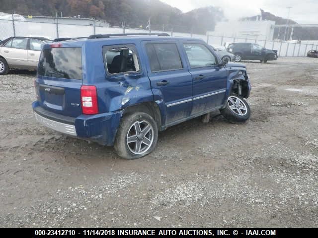 1J4FF48B09D202214 - 2009 JEEP PATRIOT LIMITED BLUE photo 4