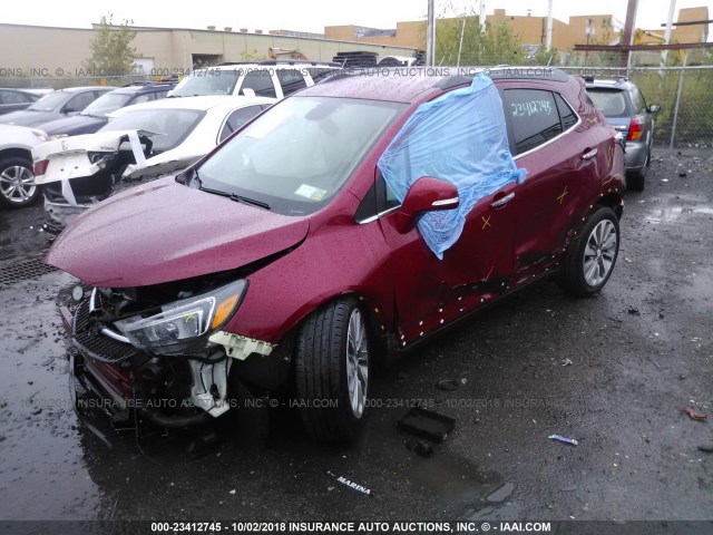 KL4CJASB9HB042952 - 2017 BUICK ENCORE PREFERRED RED photo 2