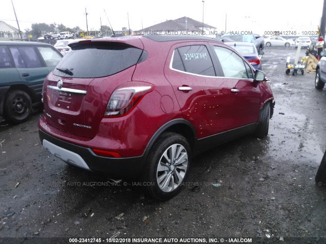 KL4CJASB9HB042952 - 2017 BUICK ENCORE PREFERRED RED photo 4