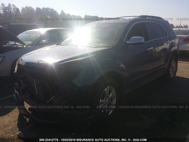 2GNALDEK0C6107131 - 2012 CHEVROLET EQUINOX LT Açıq mavi foto 2